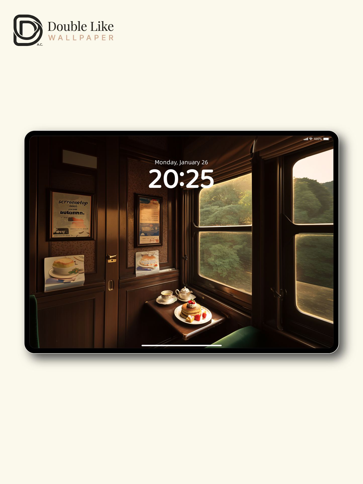 Vintage Train Carriage Afternoon Tea Aesthetic Photography Wallpaper Pack [#JJ1207]
