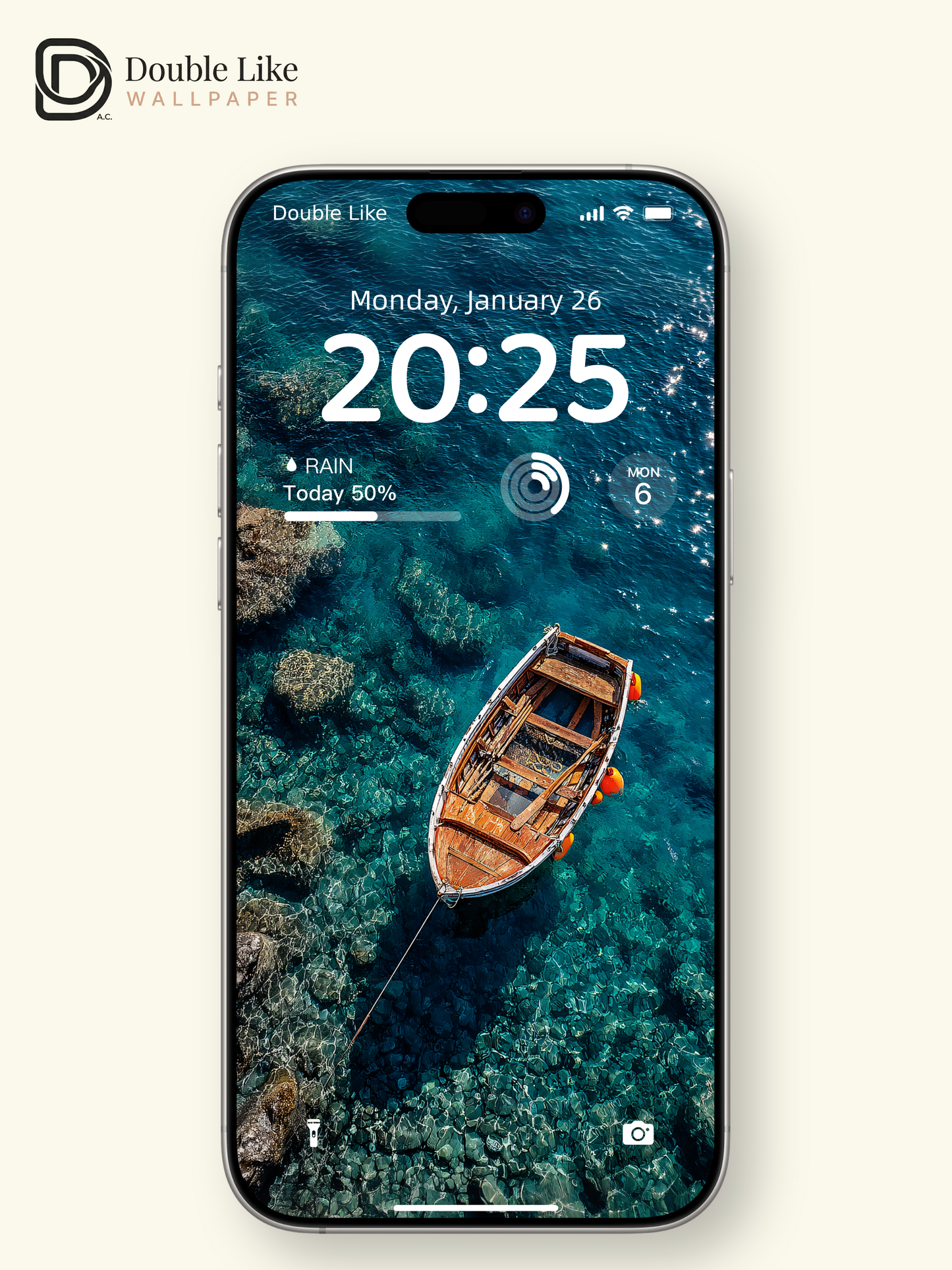 Crystal Clear Turquoise Ocean Wooden Boat Aesthetic Wallpaper Pack [#JJ1309]