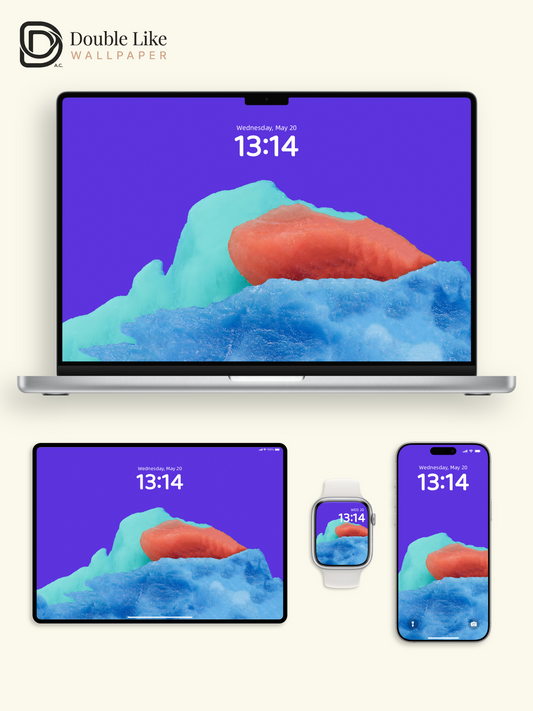 Dreamy Color Block Ice Texture Minimalist Abstract Wallpaper Pack, Compatible with iPhone & Android Lock Screen, Tablet, PC & Smart Watch HD Wallpapers [#ZMY517]