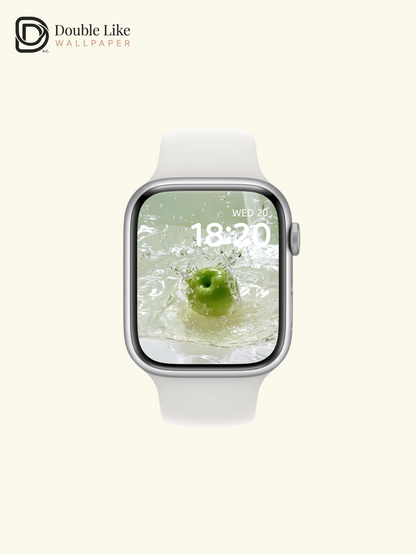 Fresh Green Apple Water Splash Aesthetic Wallpaper Pack for Phone and Desktop [#JJ1371]