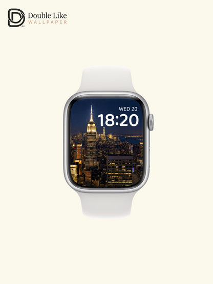 New York City Skyline Night Empire State Building Aesthetic Wallpaper Pack [#ZJYR003]