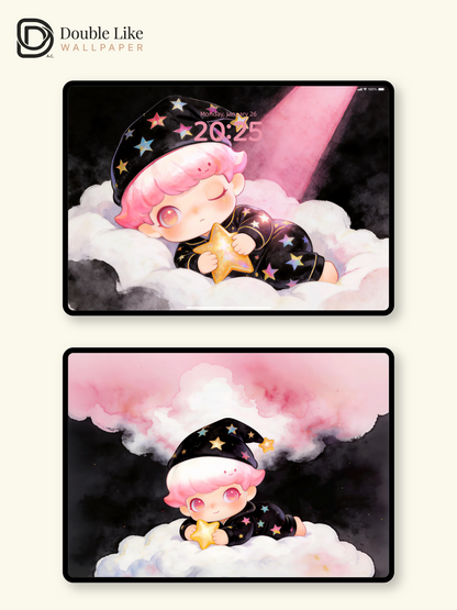 Sleeping With A Little Star ✨ | Dreamy Wallpaper [#JJ335]