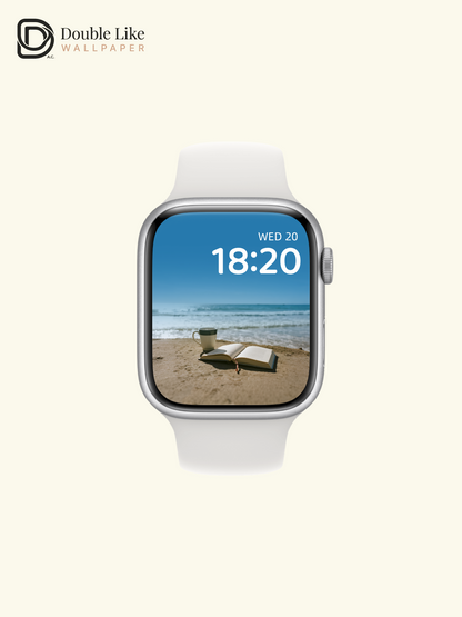 Minimalist Beach Ocean View Coffee Book Sunny Aesthetic Wallpaper Pack [#ZMY388]