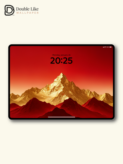 Red Lucky Golden Mountain Motivational Full Device Wallpaper Pack [#LFHL30108]