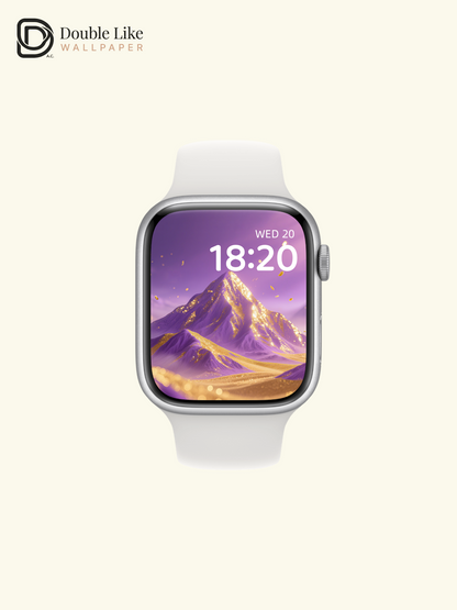 Purple Gold Foil Mountain Peak Fluid Marble Aesthetic Wallpaper Pack [#ZMY247]