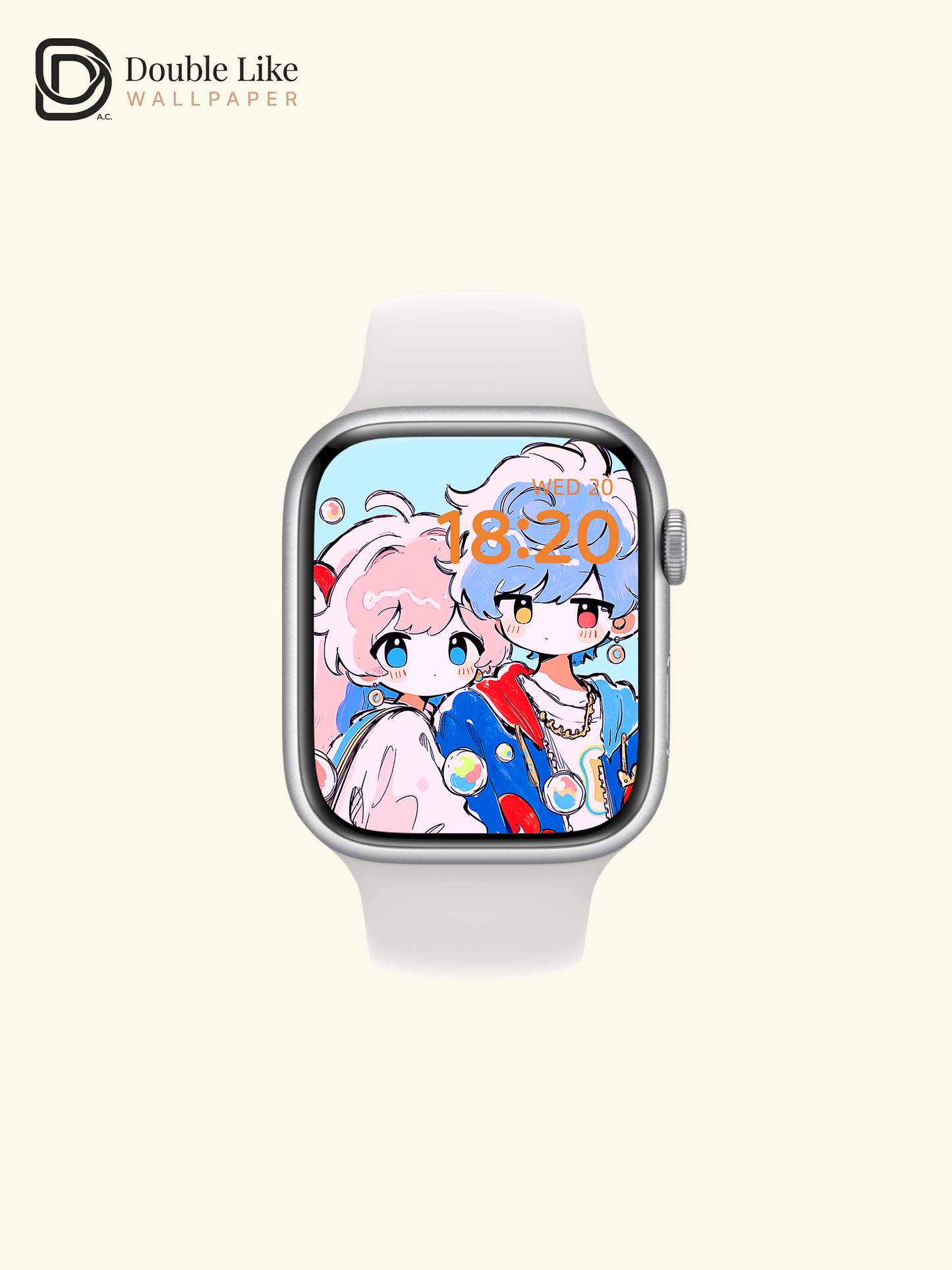 Cute Anime Couple Pastel Bubbles Romantic Kawaii Aesthetic Wallpaper Pack [#HW1516]