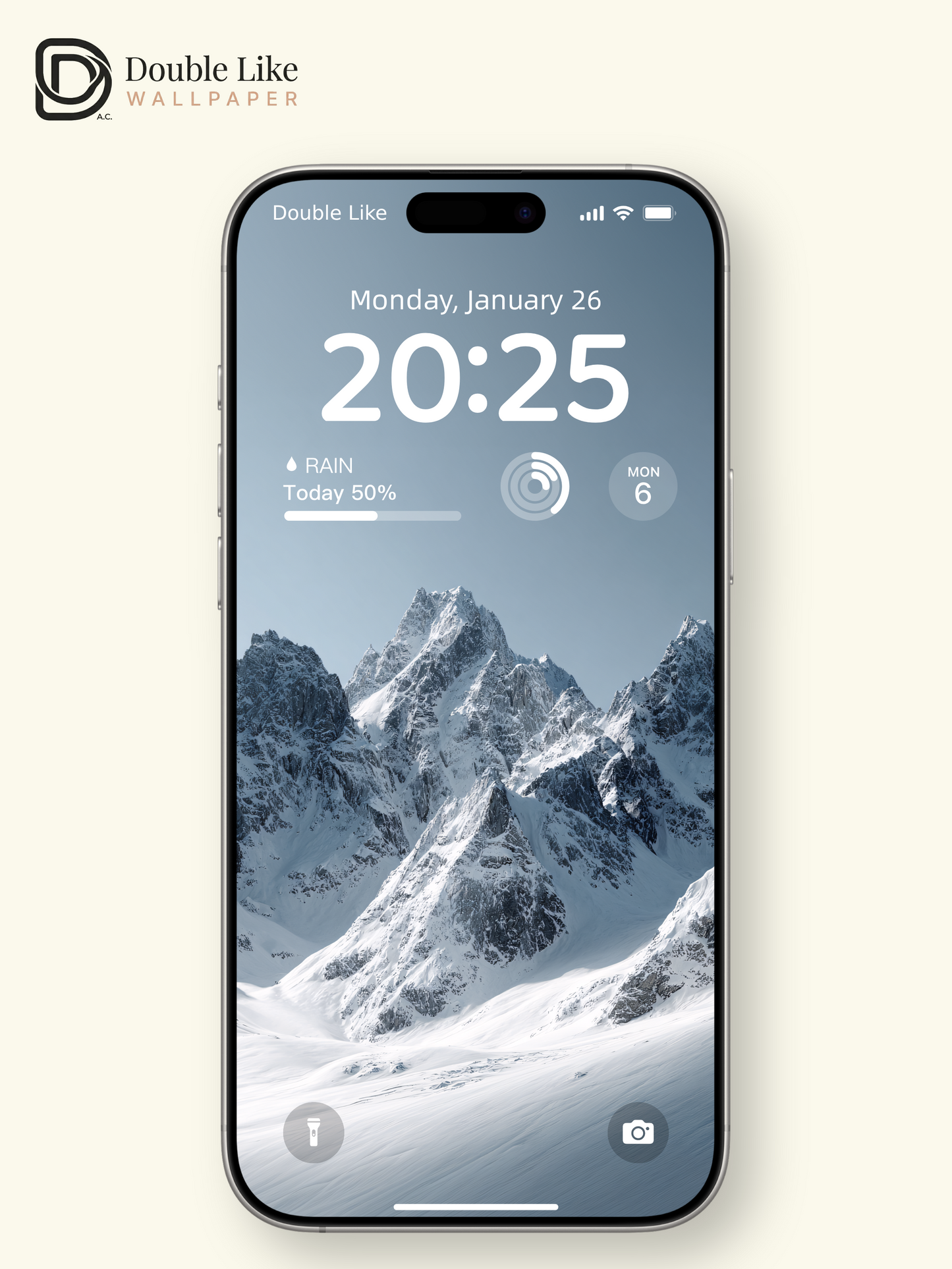 Minimalist Winter Snow Mountain Peaks Clean Landscape Photography Wallpaper Pack [#JJ1222]