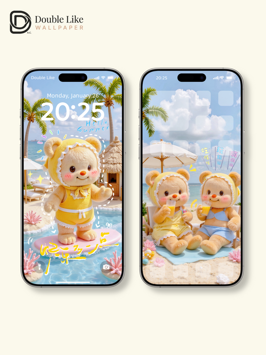 Summer Chill Club 🏖️ | Cute Beach Vacation Wallpaper Pack [#JJ158]