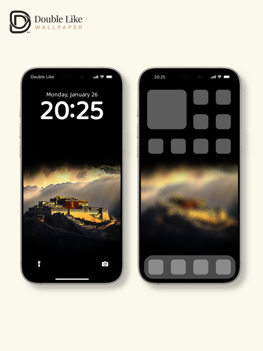 Main Title: Potala Palace Golden Light Aesthetic Wallpaper Pack [#ZJYX0309]