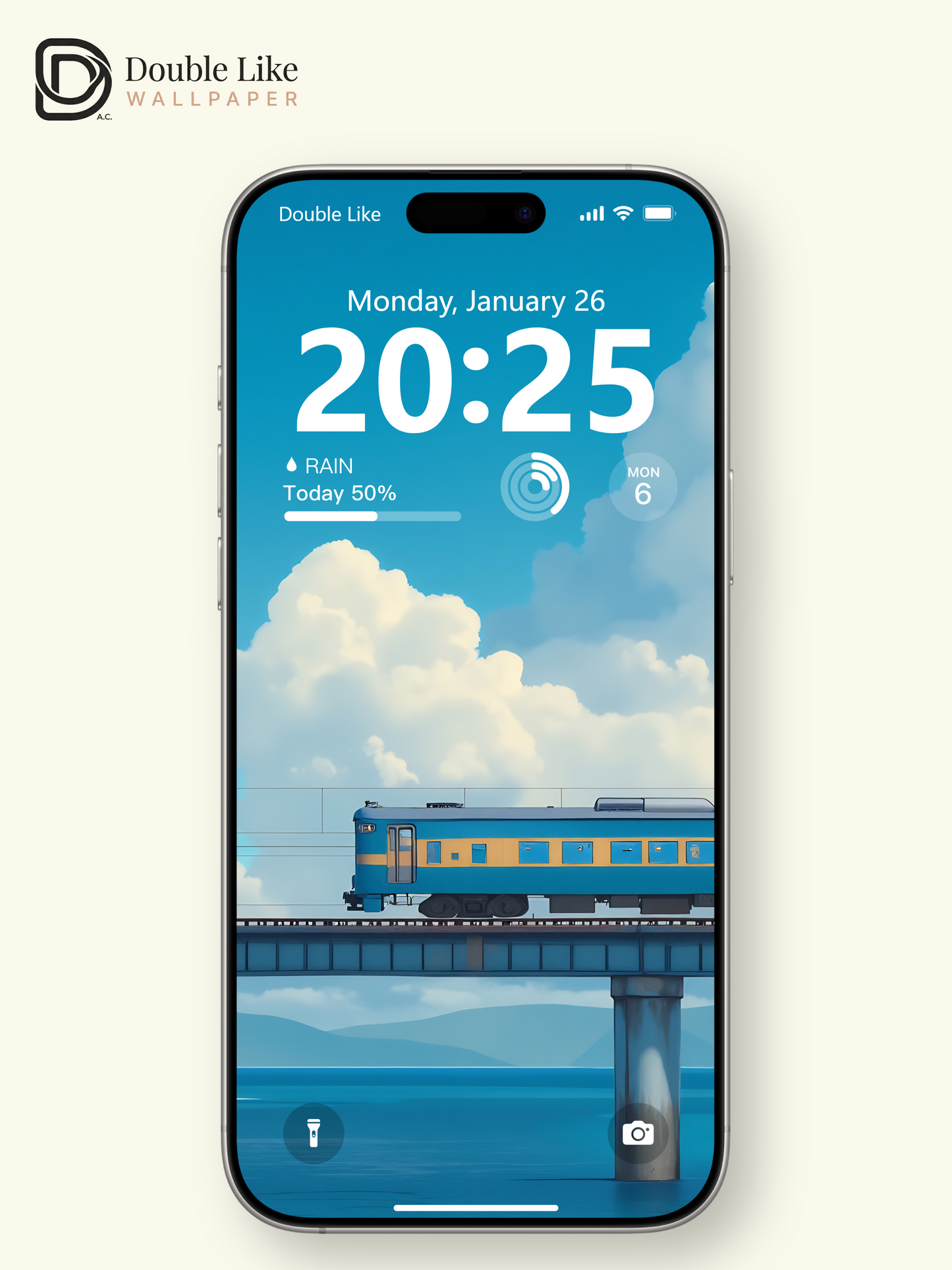 Blue Sea Coastal Train Summer Clouds Anime Aesthetic Wallpaper Pack [#WGF021]