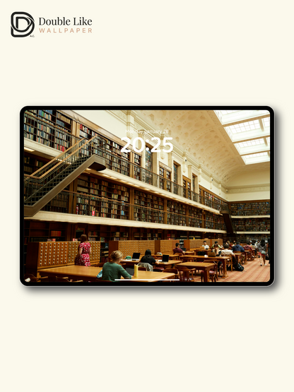 Vintage Library Study Motivational Full Wallpaper Set [#ZMY464]