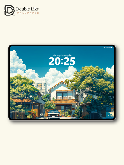 Summer Japanese Suburban Neighborhood Anime Aesthetic Wallpaper Pack [#WGF111]