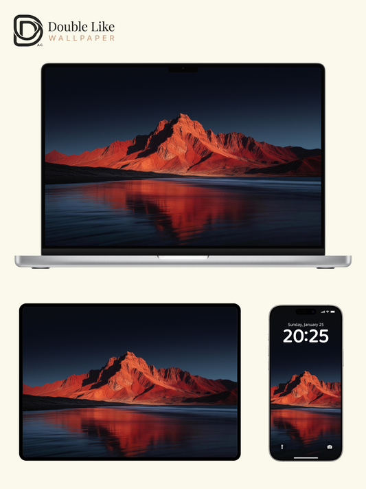 Red Mountain Lake Scenic Aesthetic Wallpaper Pack [#LFHL30301]