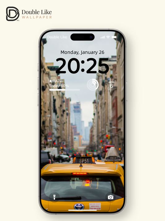 New York Yellow Taxi Street Vintage Cinematic Aesthetic Wallpaper Pack [#ZMY536]