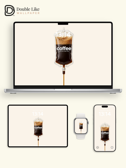 Coffee IV Bag Fun Art Happy Full Wallpaper Set [#ZMY472]