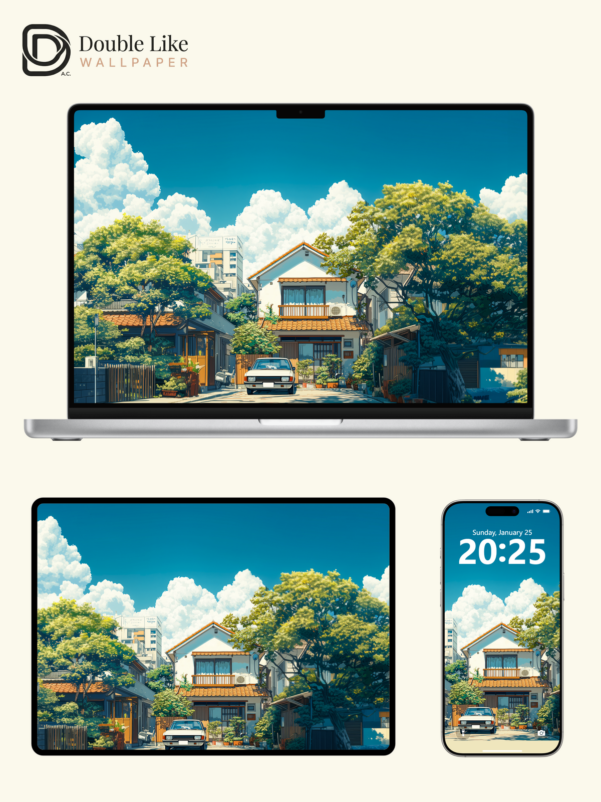 Summer Japanese Suburban Neighborhood Anime Aesthetic Wallpaper Pack [#WGF111]