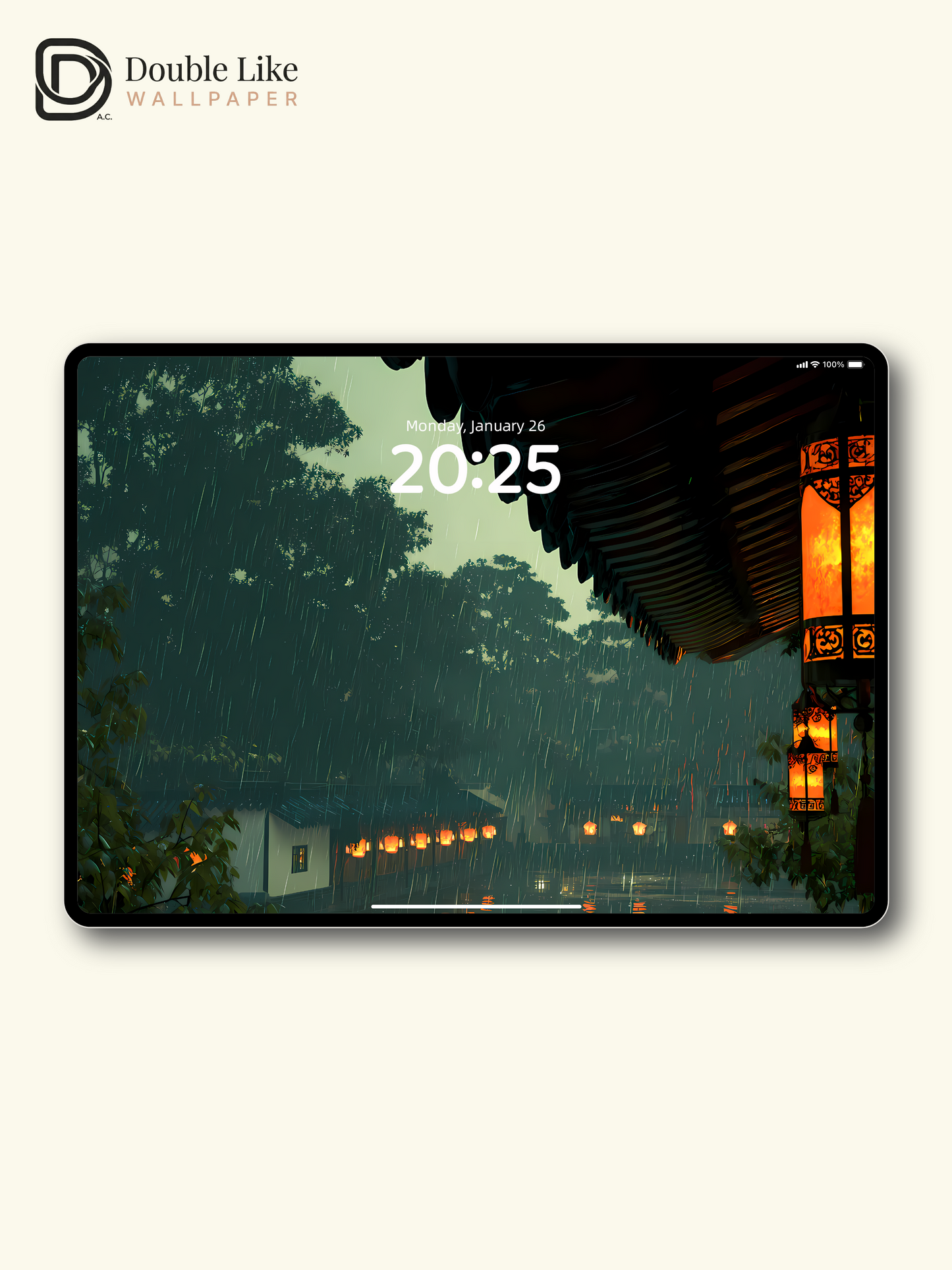 Rain and Lanterns – 4K Chinese Aesthetic Wallpaper Pack [#LFHL1015]