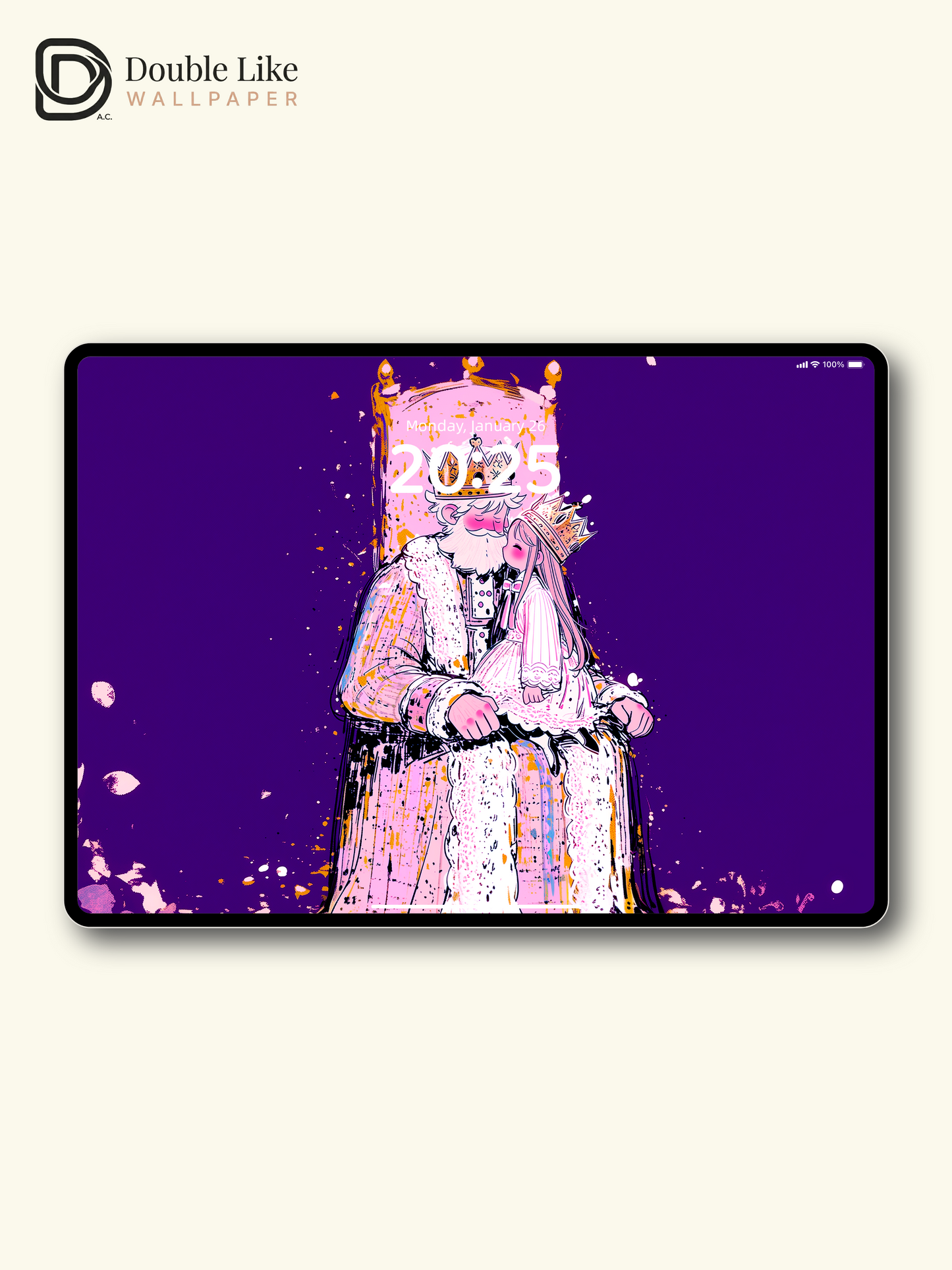 Royal King Princess Illustration Sweet Wallpaper [#HW1458]