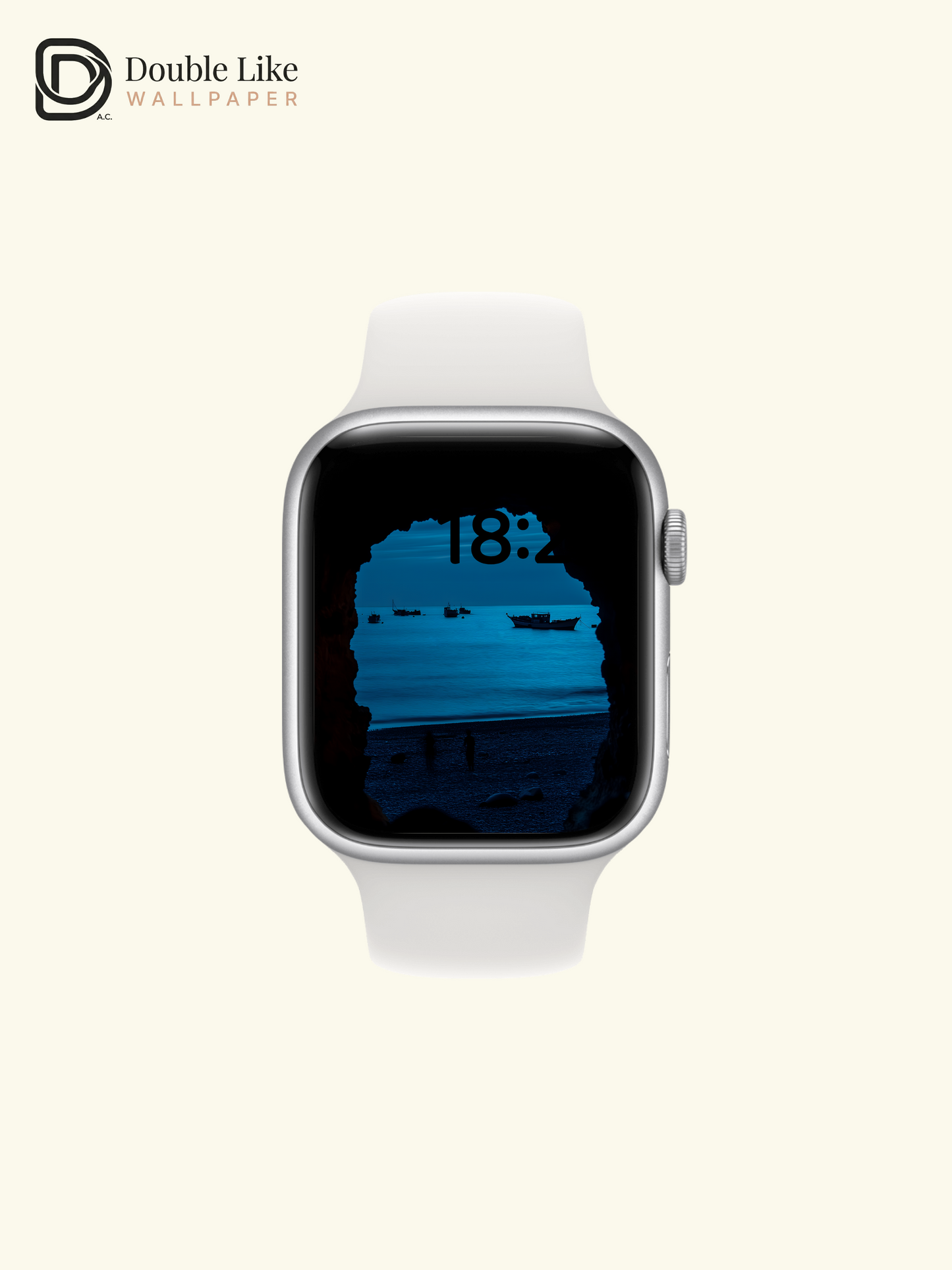Combined Product Name: Cave Framed Deep Blue Sea Lone Fishing Boat Lonely Calming Atmospheric Cool Tone Ocean Landscape Full-Device Wallpaper Pack [#ZMY029]