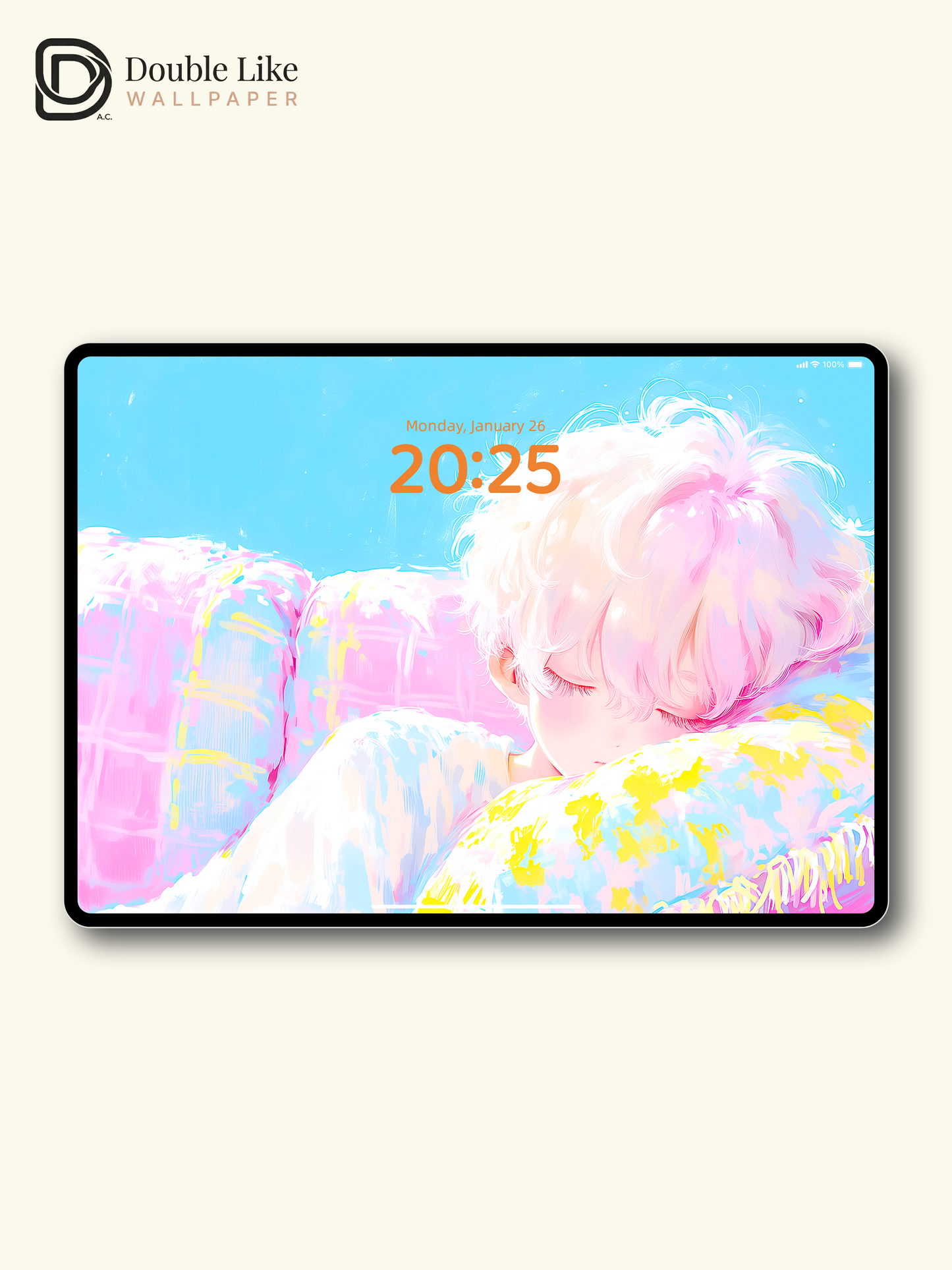 Pastel Dream Sleeping Anime Boy Aesthetic Digital Wallpaper Pack [#HW1462]