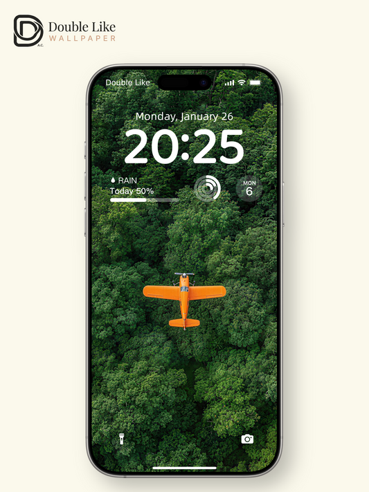 Jungle Orange Plane Inspirational Aerial Scenery Wallpaper Pack [#LFHL30313]