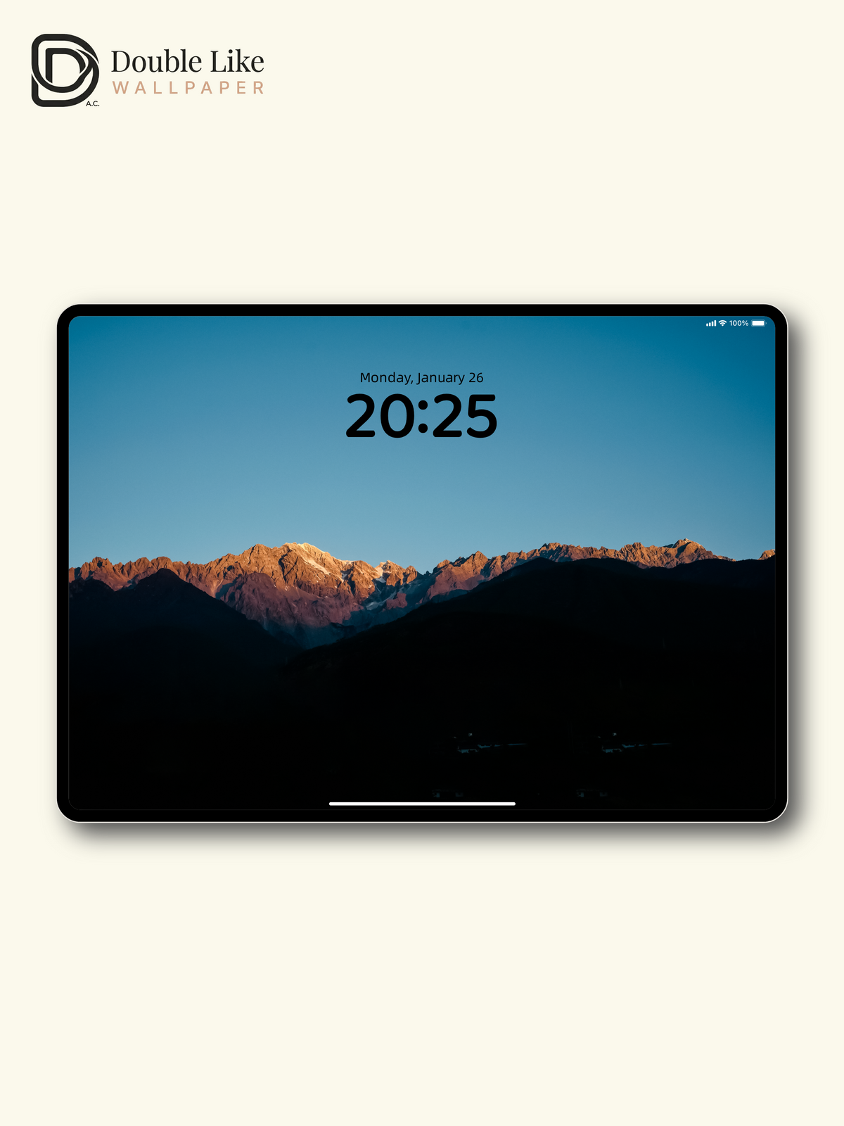 Golden Hour Snow Mountain Crest Blue Sky Aesthetic Wallpaper Pack [#ZMY130]