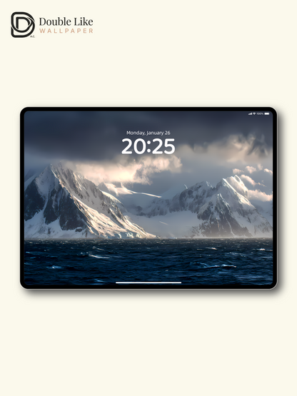 Snow Mountain & Arctic Ocean Aesthetic Wallpaper Pack [#LFHL1007]