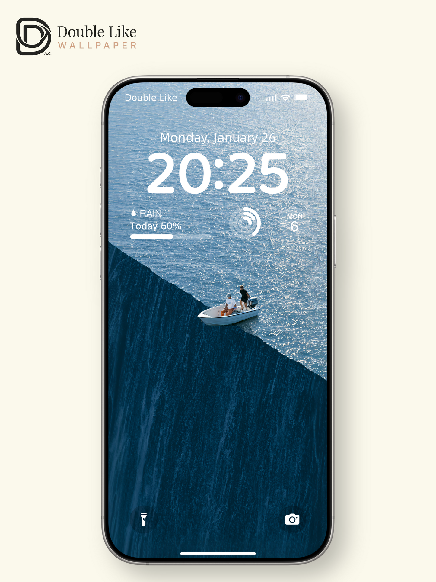 Surreal Ocean Edge & White Boat Wallpaper Pack [#JJ1399]