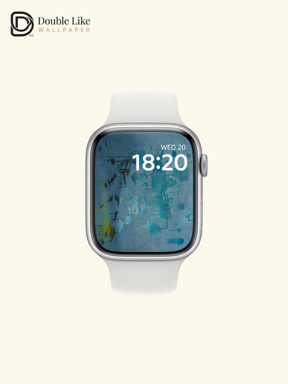 Icy Blue Minimal Abstract Vibe Full Wallpaper Set [#ZMY375]