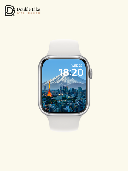 Tokyo Tower & Mount Fuji City Night Aesthetic Wallpaper [#ZMY332]