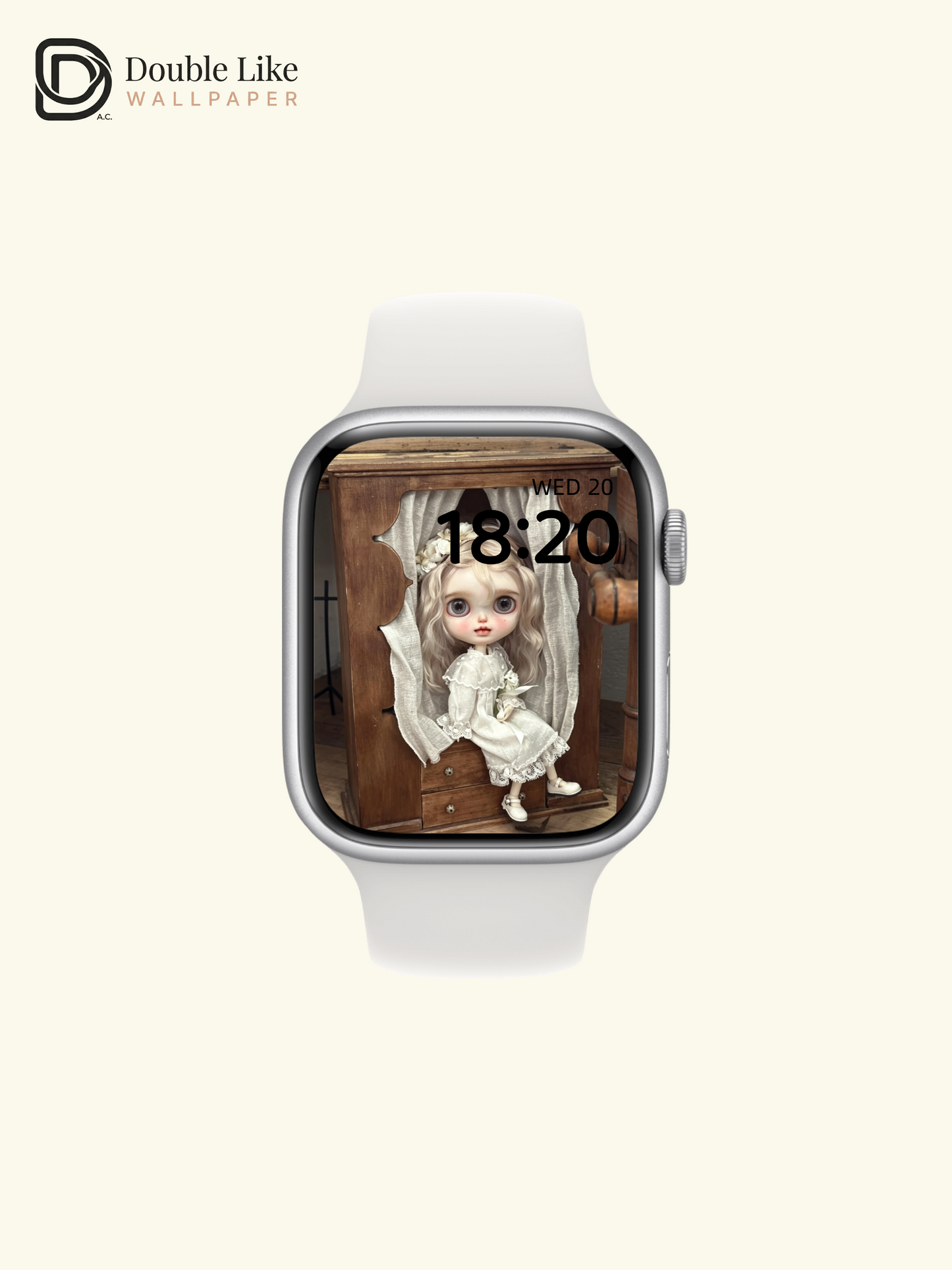 Healing Vintage Blythe Doll In Wooden Cabinet Aesthetic Wallpaper [#HWWs009]