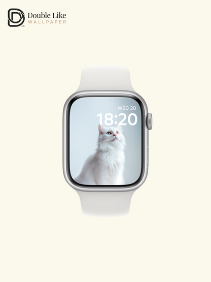 Cute White Cat Soft Aesthetic Wallpaper Pack [#ZJY470]