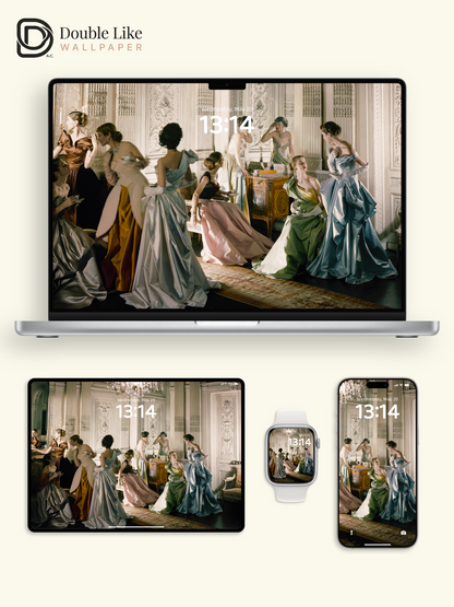 Mirror Ball | Romantic Vintage Portrait Wallpaper Pack [#ZMY146]