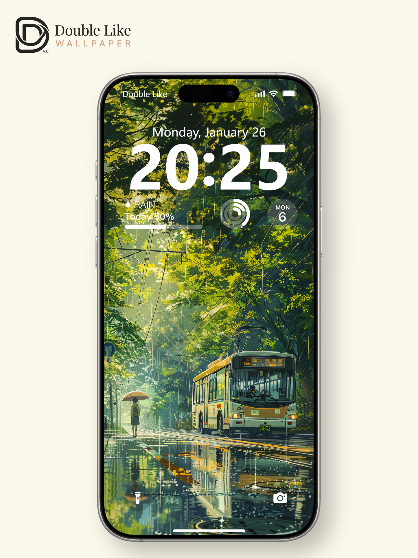 Rainy Summer Street Bus Stop Anime Healing Aesthetic Wallpaper Pack [#WGF027]