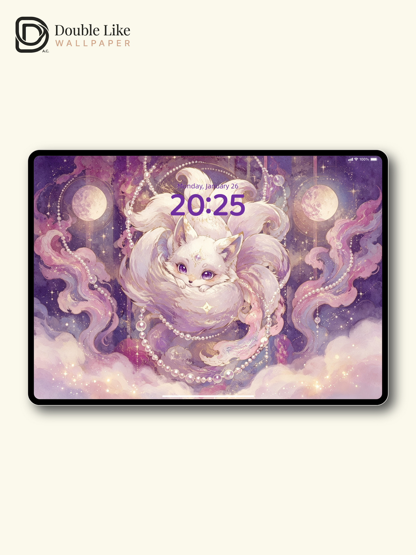 Astral Nine-Tailed Fox Moon Pearl Spiritual Healing Totem [#HWWx034]