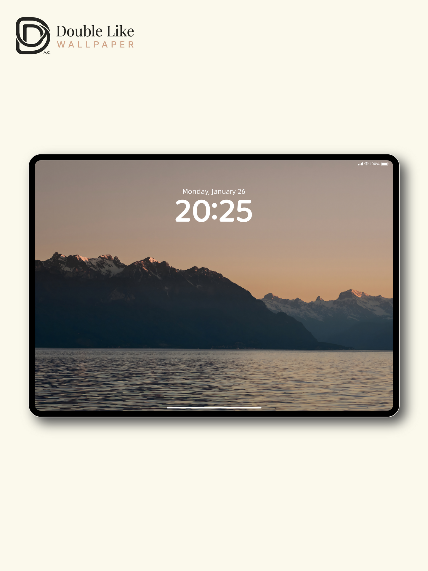 Mountain Lake Golden Hour Calm Nature Wallpaper [#ZJYX0147]