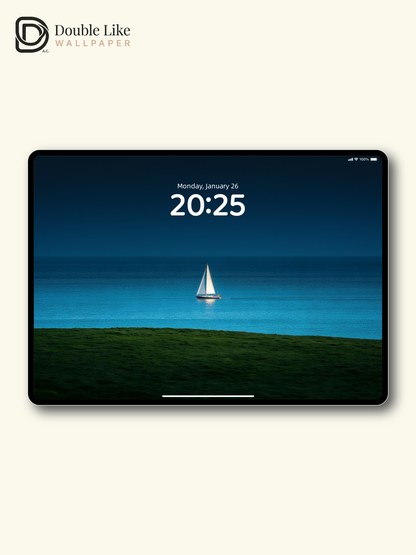 Minimalist Ocean Sailboat Aesthetic Wallpaper Pack for Phone Pad and PC [#LFHL30603]