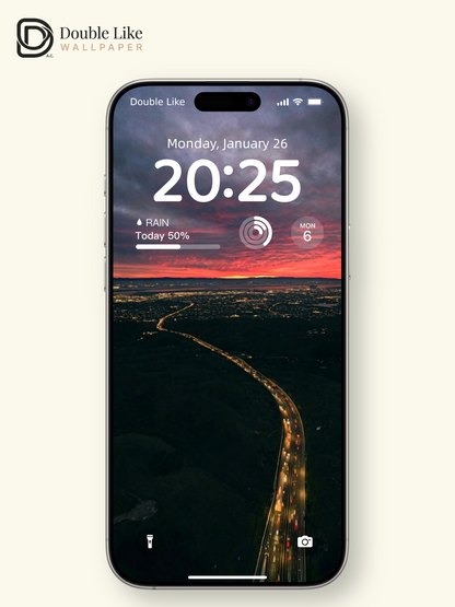 Dusk Highway Atmospheric Wallpaper | Epic Sunset for All Devices [#HWWx030]