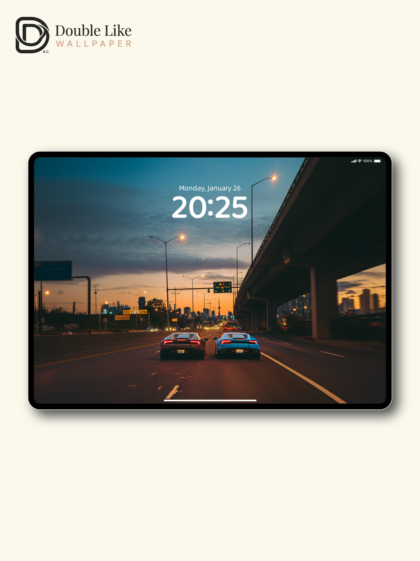 Sunset Highway Supercars City Skyline Aesthetic Wallpaper Pack [#JJ1396]