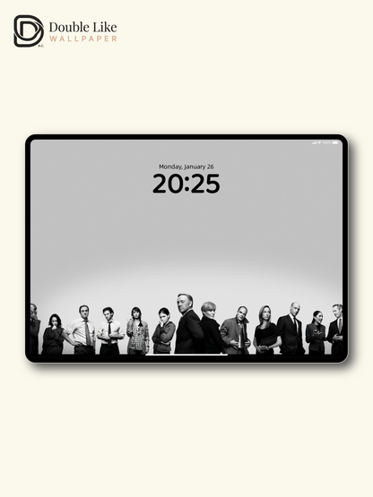 House of Cards Minimalist Black and White TV Show Aesthetic Wallpaper Pack [#ZMY530]