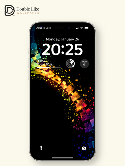 Abstract Neon Geometric Cubes Multi Device Wallpaper Pack [#LFHL1054]