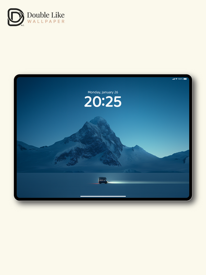 Minimal Snow Mountain Adventure Van Dawn Ambient Landscape Wallpaper Pack [#JJ1218]