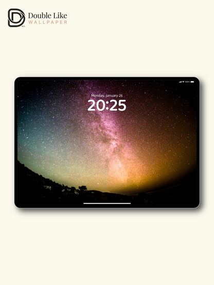 Milky Way Night Sky Dreamy Landscape Wallpaper [#ZJYX0064]