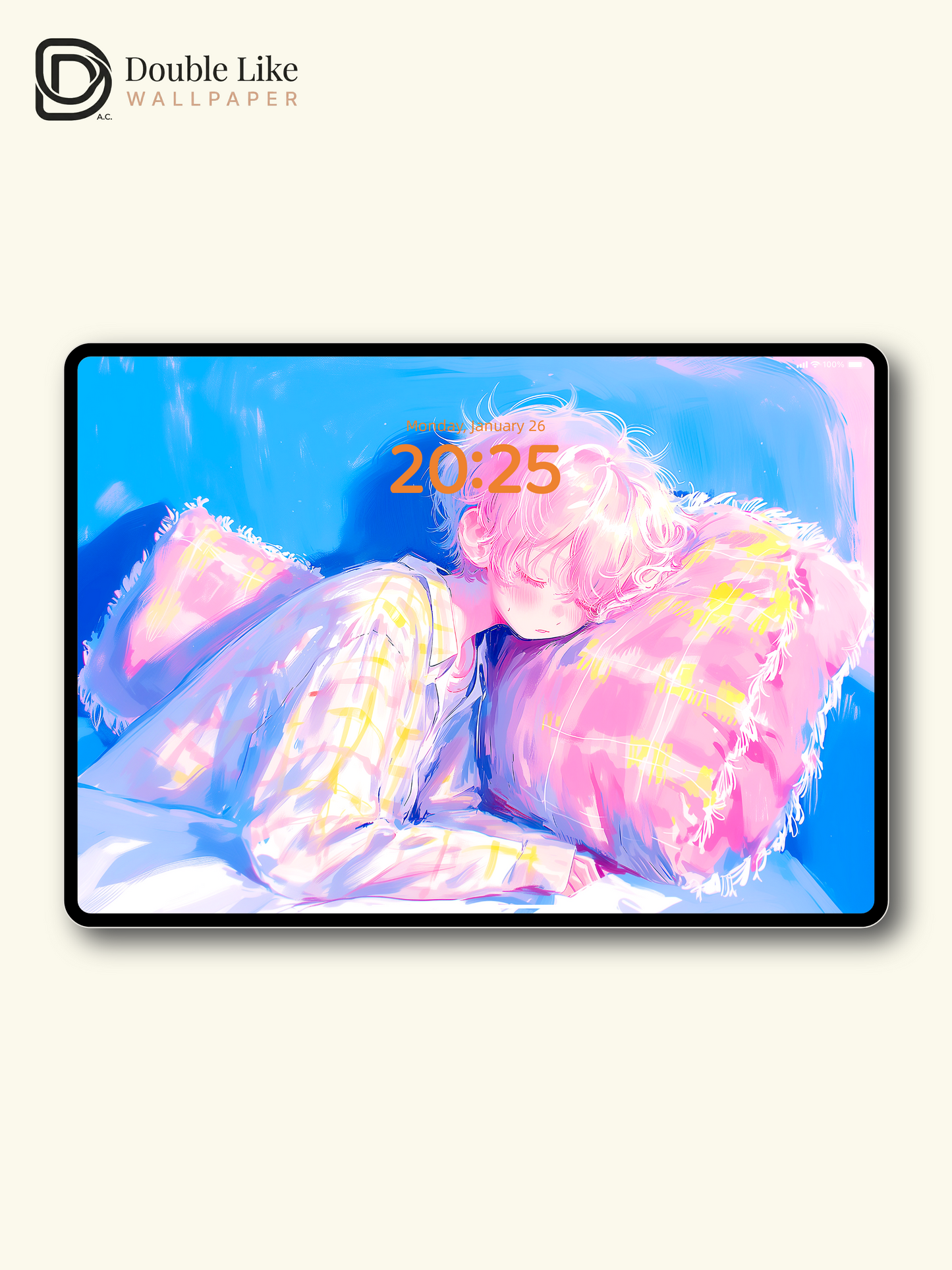 Dreamy Sleeping Anime Boy Pastel Aesthetic Digital Wallpaper Pack [#HW1464]