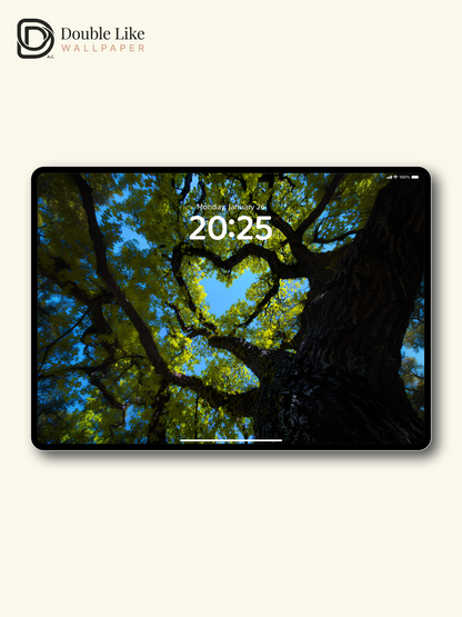 Heart Shaped Tree Canopy Nature Aesthetic Wallpaper Pack [#JJ1362]