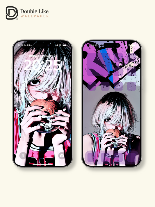 Anime Streetwear Girl Aesthetic Burger Wallpaper Pack [#HW1488]