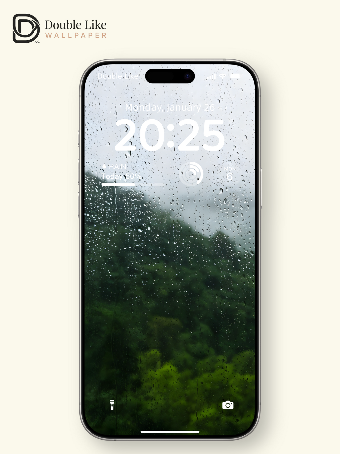 Rainy Window Green Forest Mountain Valley Misty Aesthetic Wallpaper Pack [#ZMY490]