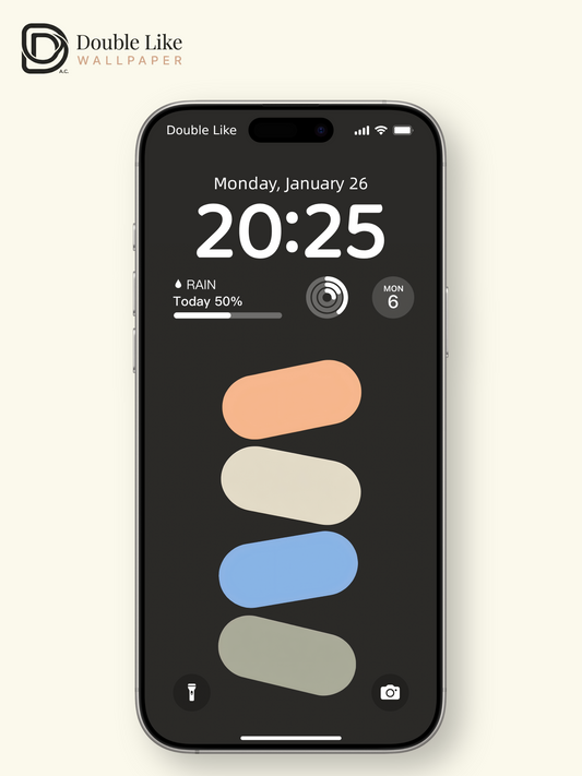 Minimalist Stacked Pastel Capsules Dark Background Aesthetic Wallpaper Pack [#ZMY532]