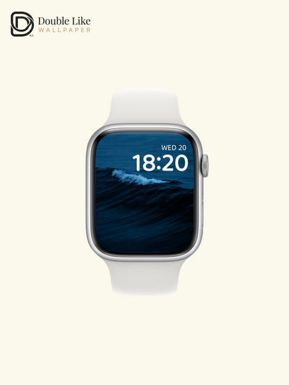 Deep Blue Ocean Wave Cinematic Aesthetic Minimalist Wallpaper Pack [#ZMY482]