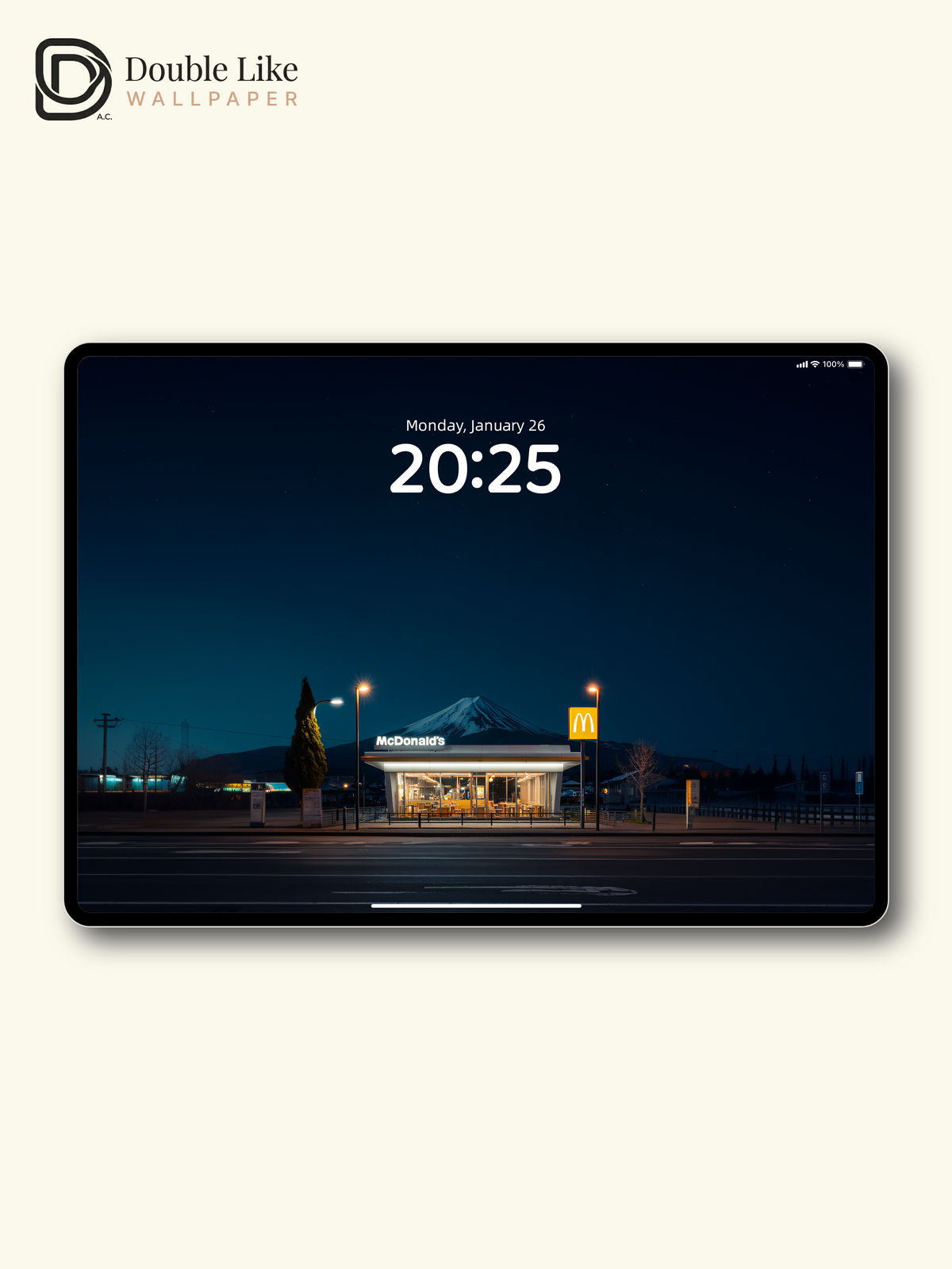 Night Street McDonald's & Mount Fuji View Aesthetic Wallpaper Pack [#JJ1406]